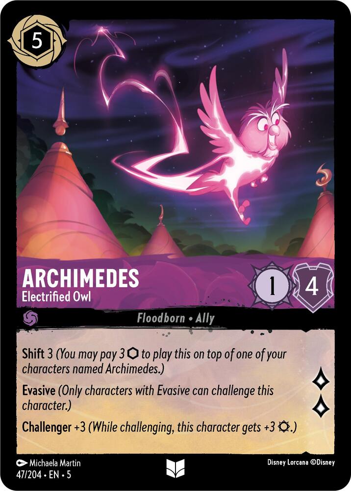 Disney Lorcana - Archimedes - Electrified Owl - Shimmering Skies (5)