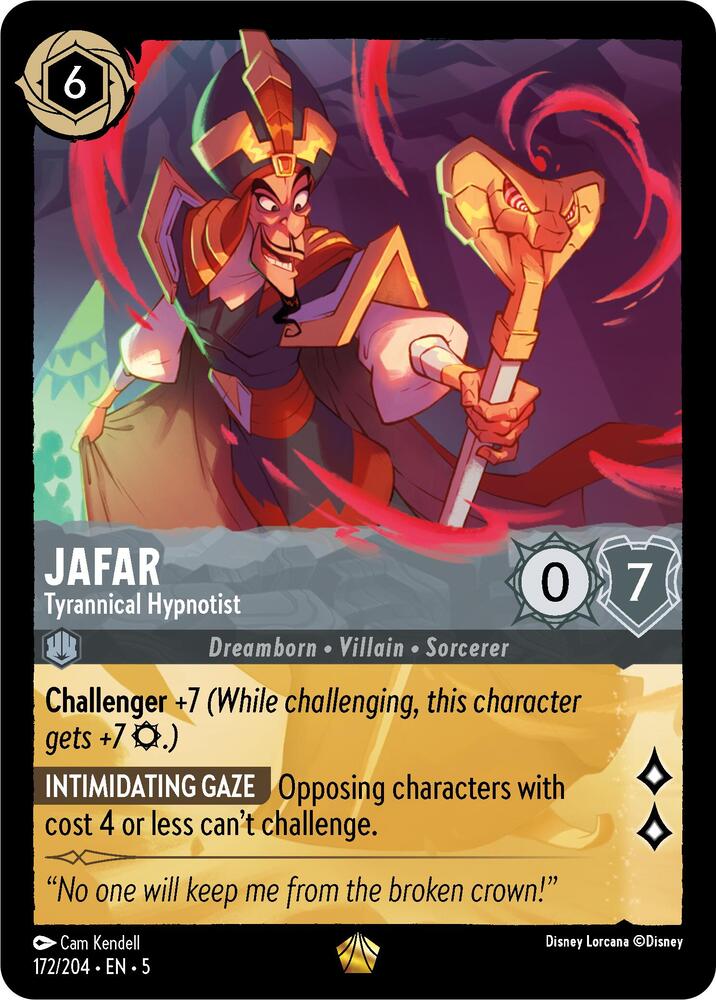 Disney Lorcana - Jafar - Tyrannical Hypnotist - Shimmering Skies (5)