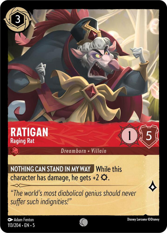Disney Lorcana - Ratigan - Raging Rat - Shimmering Skies (5)