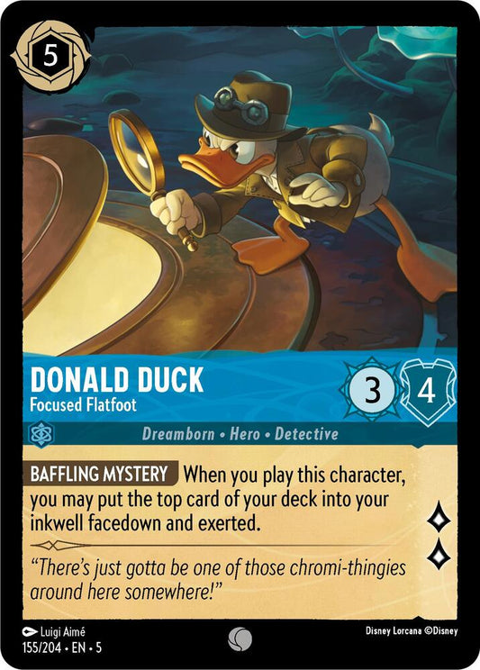 Disney Lorcana - Donald Duck - Focused Flatfoot - Shimmering Skies (5)