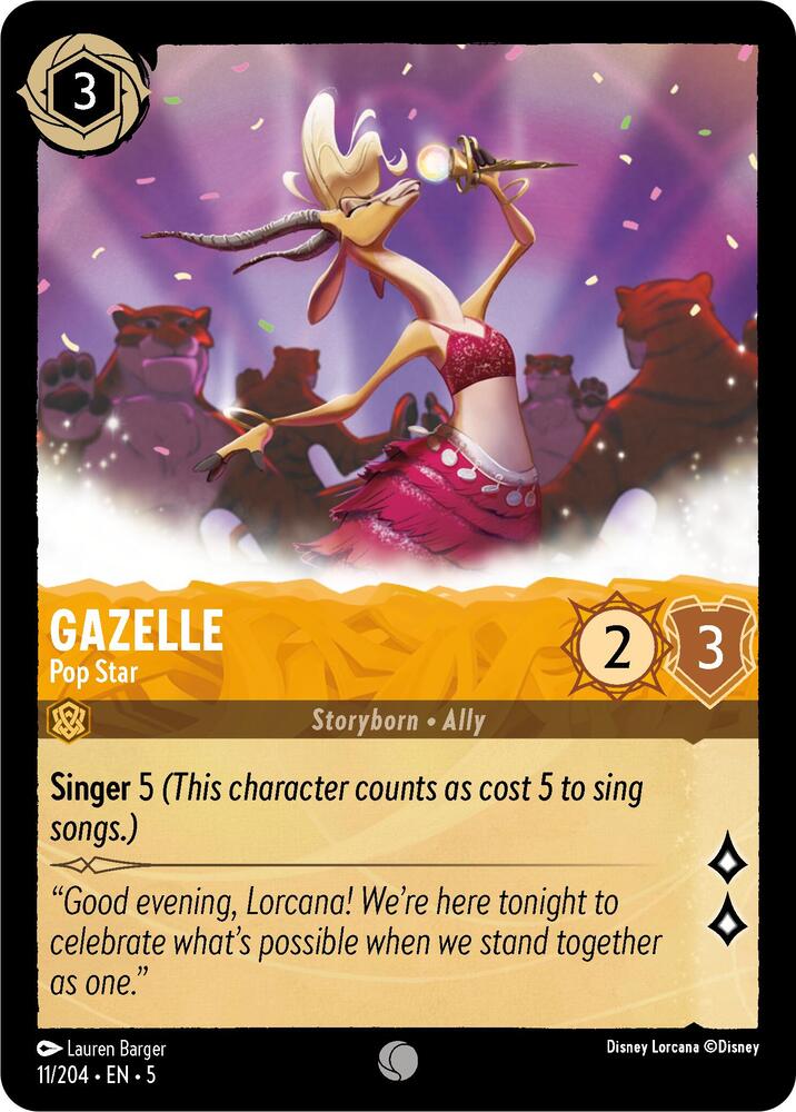 Disney Lorcana - Gazelle - Pop Star - Shimmering Skies (5)