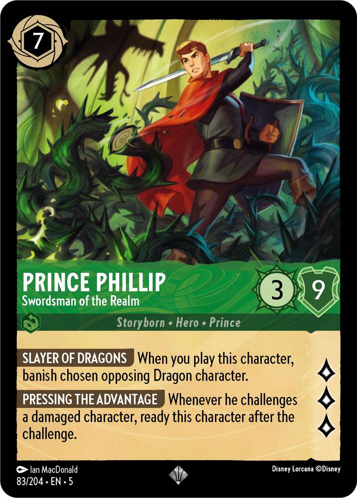 Disney Lorcana - Prince Phillip - Swordsman of the Realm - Shimmering Skies (5)