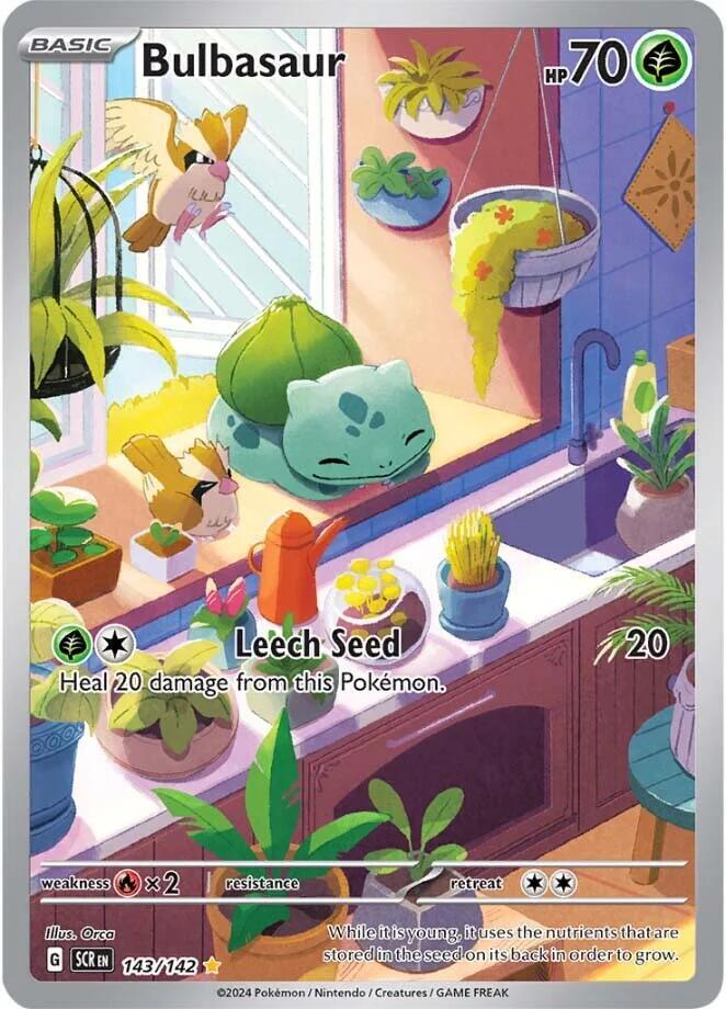 Pokemon TCG! Bulbasaur - SV07: Stellar Crown (SCR)