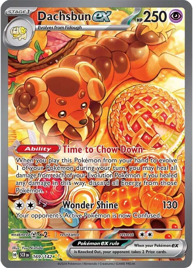 Pokemon TCG! Dachsbun ex - 169/142 - SV07: Stellar Crown (SV07)