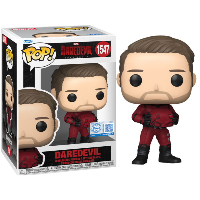 Funko Pop! Marvel Daredevil Born Again : Matt Murdock Unmasked Daredevil 1547 Funko Special Edition Figure + Pop Protector