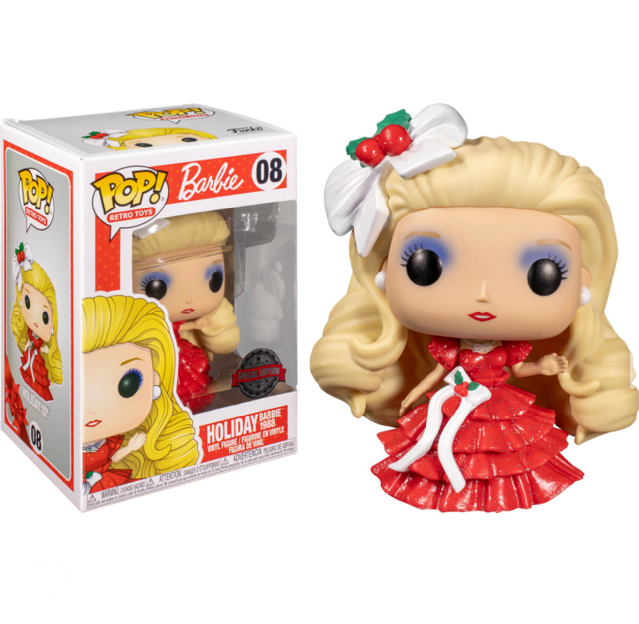 Funko Pop! Barbie - Holiday Barbie 1988 08 Special Edition + Free Protector