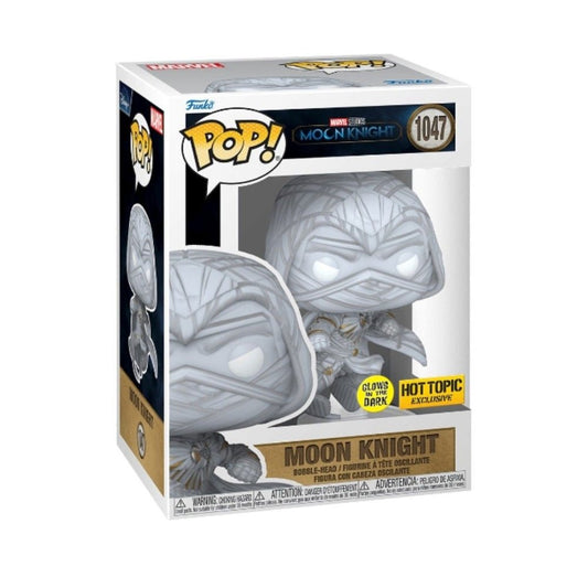 Funko Pop! Marvel - Moon Knight 1047 Glows in the Dark Hot Topic Exclusive Figure + Pop Protector