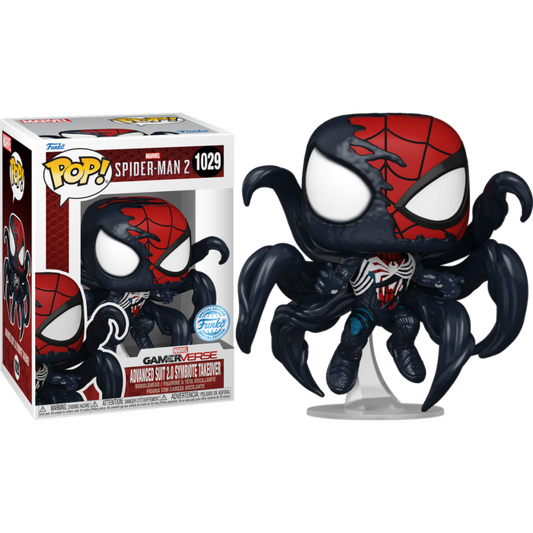 Funko Pop! Marvel GamerVerse Spider-Man 2 : Advanced Suit 2.0 Symbiote Takeover 1029 Funko Special Edition + Pop Protector