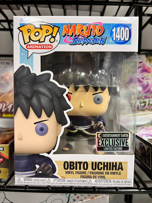 Funko Pop! Naruto Shippuden Obito Uchiha Unmasked 1400 - Entertainment Earth Exclusive + Free Protector
