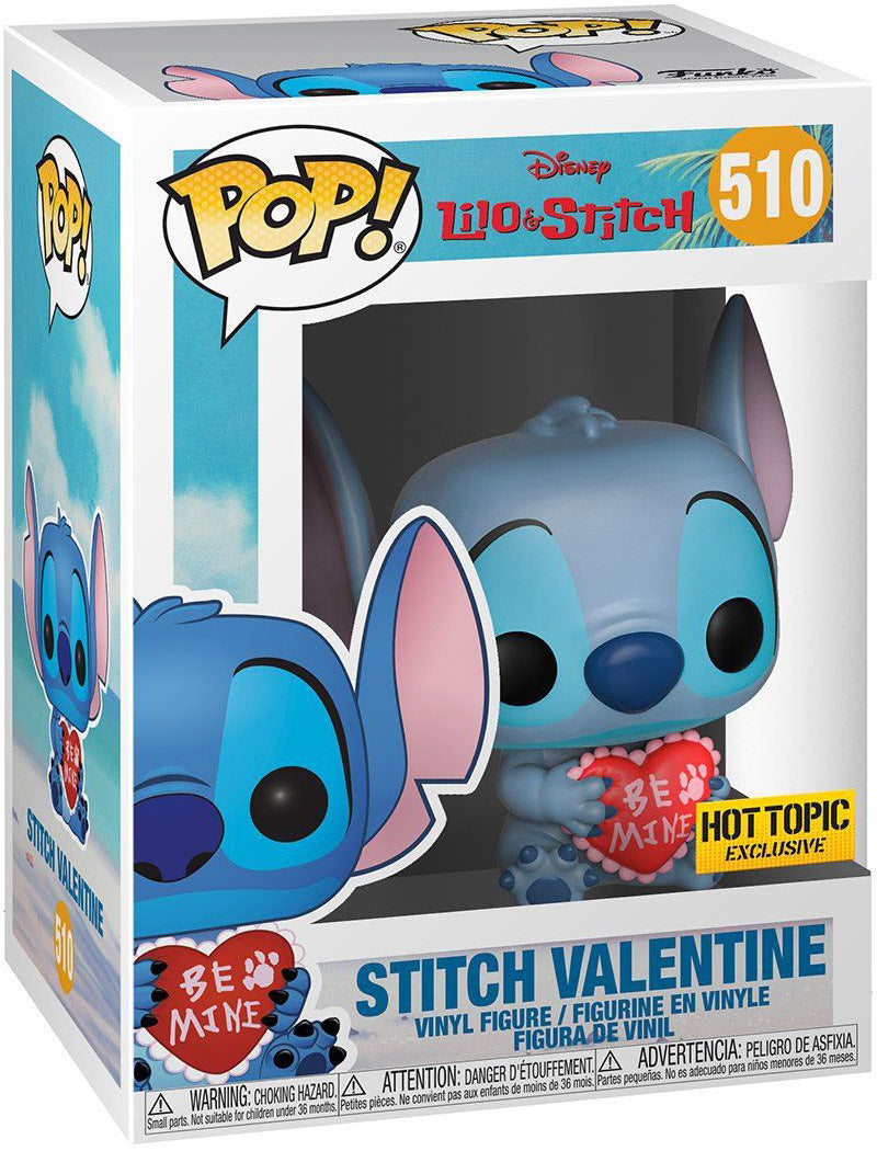 Funko Pop! Disney Lilo & Stitch - Stitch Valentine 510 Hot Topic Exclusive + Free Protector