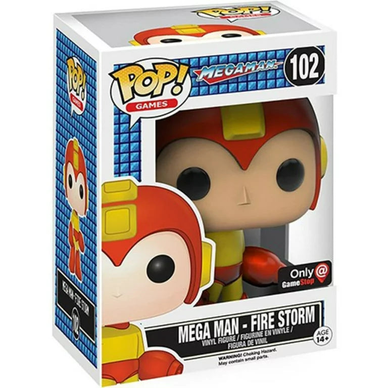 Funko POP! Games: Mega Man Fire Storm GameStop exclusive #102 + Protector