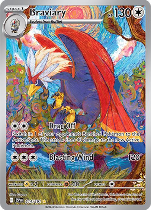 Pokemon TCG! Braviary - 214/191 - SV08: Surging Sparks (SSP)