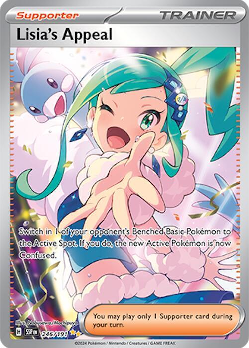 Pokemon TCG! Lisia's Appeal - 246/191 - SV08: Surging Sparks (SV08)