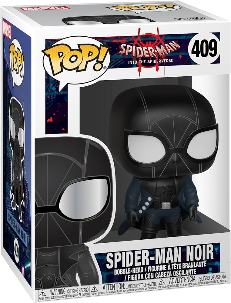 Funko Pop! Spider-Man Into The Spider-Verse: Spider-Man Noir 409 (VAULTED) + Free Protector