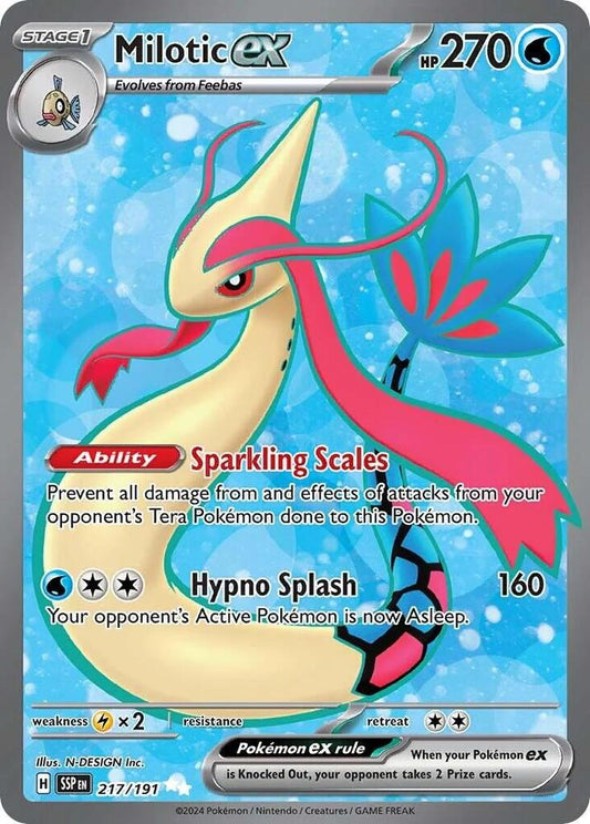 Pokemon TCG! Milotic ex - 217/191 - SV08: Surging Sparks (SSP)