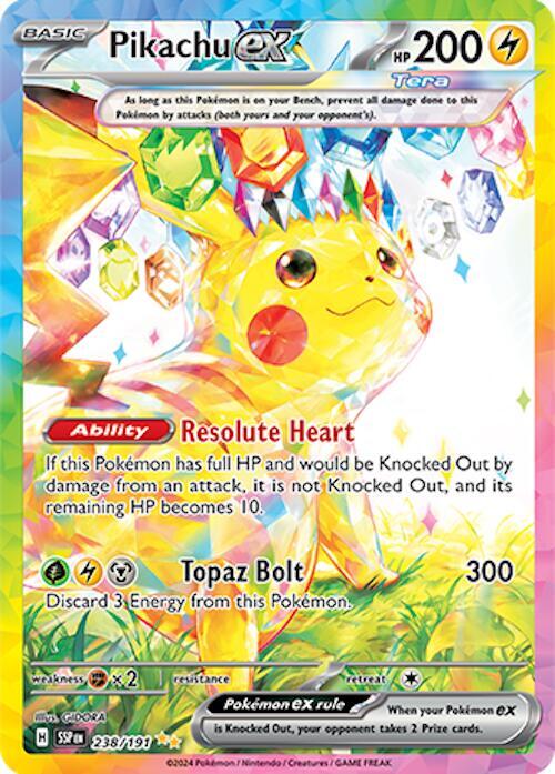 Pokemon TCG! Pikachu ex - 238/191 - SV08: Surging Sparks (SSP)