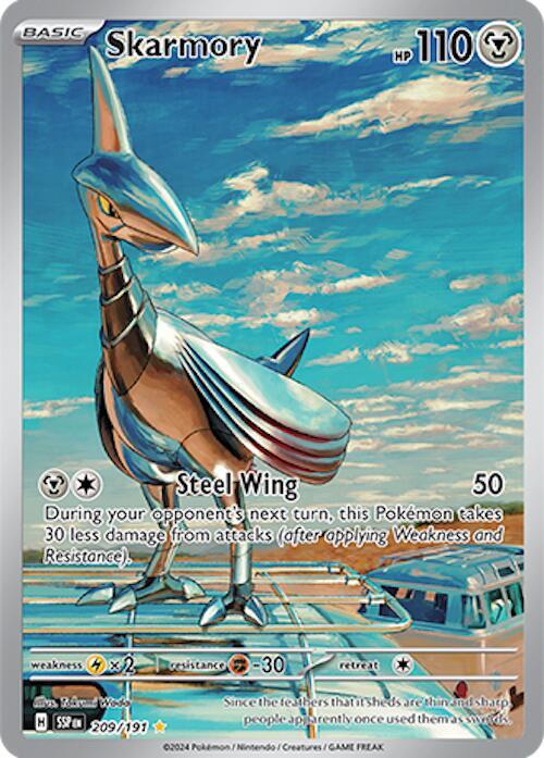 Pokemon TCG! Skarmory - 209/191 - SV08: Surging Sparks (SSP)