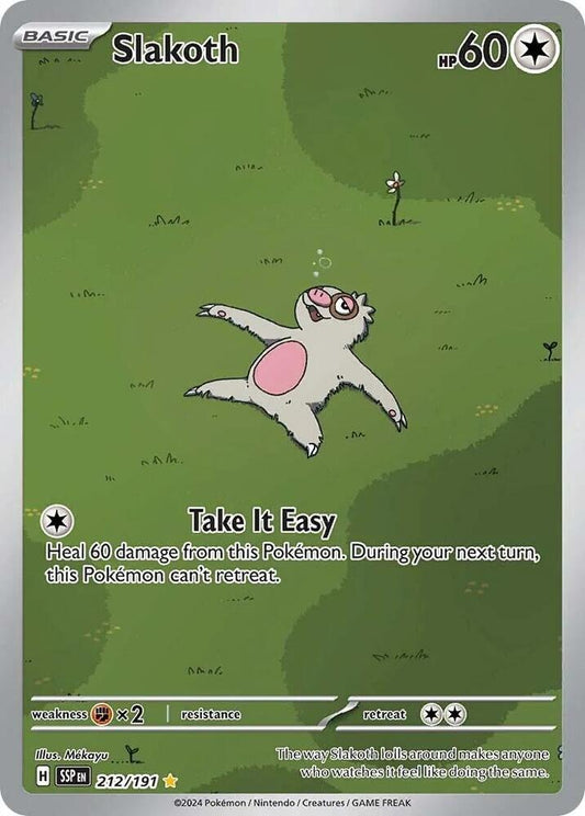 Pokemon TCG! Slakoth - 212/191 - SV08: Surging Sparks (SSP)