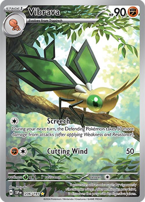Pokemon TCG! Vibrava - 206/191 - SV08: Surging Sparks (SSP)
