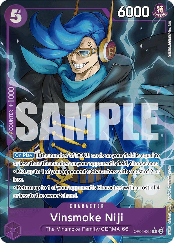 One Piece! Vinsmoke Niji (OP06-065) (Alternate Art) - Premium Booster -The Best- (PRB-01)