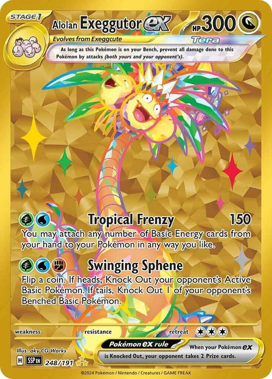 Pokemon TCG! Alolan Exeggutor ex - 248/191 - SV08: Surging Sparks (SV08)