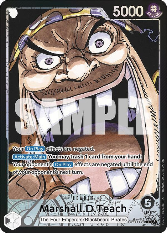 One Piece TCG! Marshall.D.Teach (081) (Parallel) - Emperors in the New World (OP09)