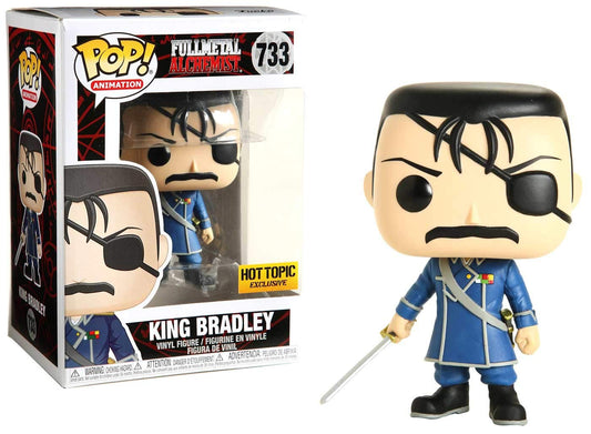 Funko Pop! Fullmetal Alchemist Brotherhood - King Bradley 733 Hot Topic Exclusive Figure + Pop Protector