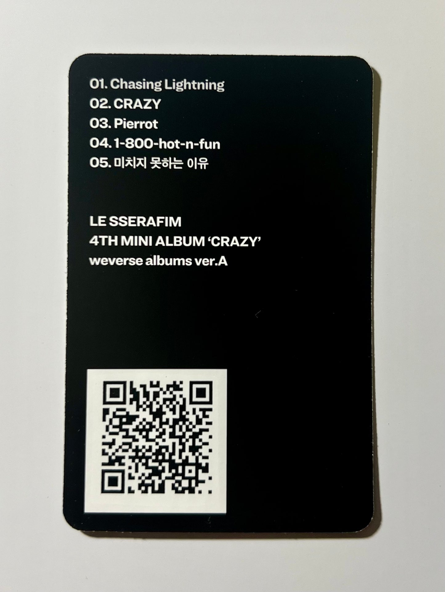 K-pop Le Sserafim UNIT CRAZY Weverse Album Ver. A Official Photocard