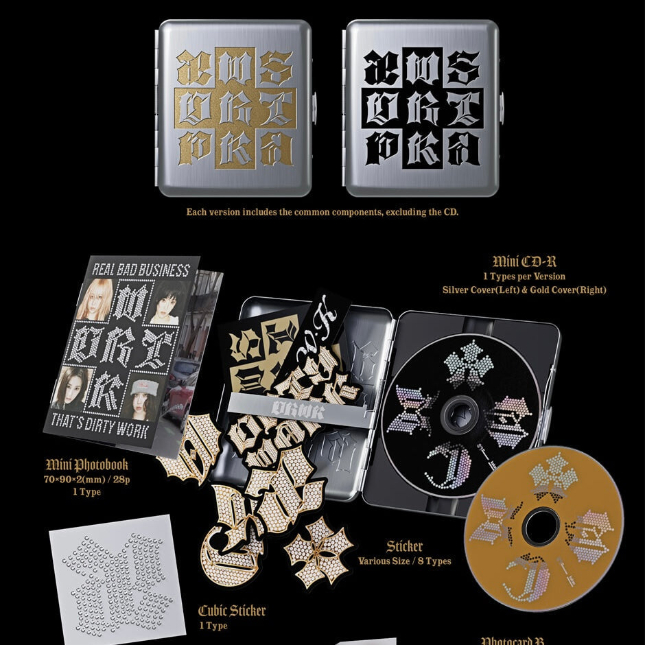 K-POP AESPA - SINGLE [DIRTY WORK] (DIRTY CASE VER.) (A SILVER VERSION)