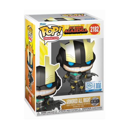 Funko Pop! My Hero Acadrmia - Metallic Armored All Might 2182 Funko Special Edition Figure + Pop Protector
