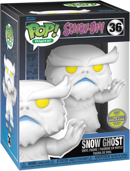 Funko Pop! Digital : Scooby-Doo! NFT Snow Ghost 36 1550 PCS + Pop Protector