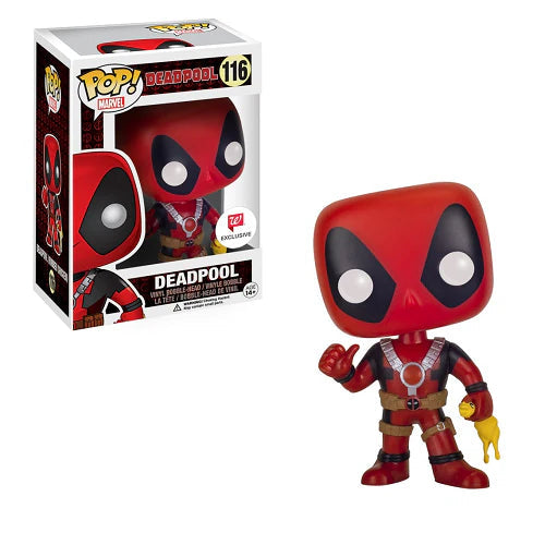 Funko Pop! Deadpool (w/ Rubber) 116 Walgreens Exclusive (VAULTED) + Pop Protector