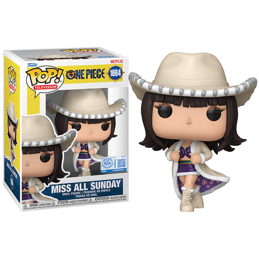 Funko Pop! Live Action One Piece - Miss All Sunday 1884 Funko Special Edition Figure + Pop Protector