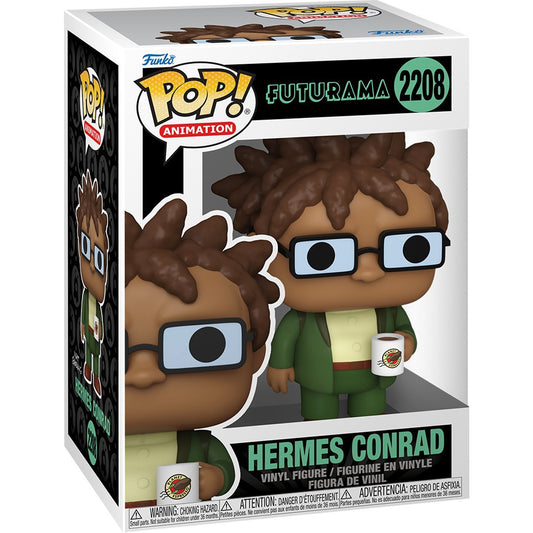 Funko Pop! Futurama - Hermes Conrad 2208 Figure + Pop Protector