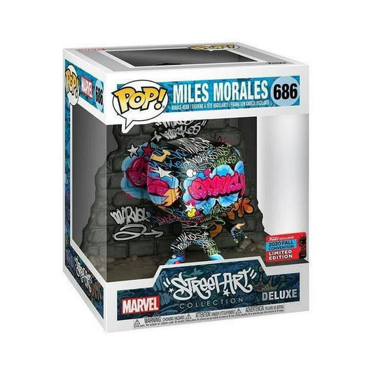 Funko Pop! Marvel Street Art Collection Miles Morales 686 Funko 2020 Fall Convention Exclusive Deluxe Figure