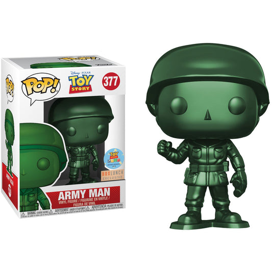 Funko Pop! Disney Pixar Toy Story - Army Man (Metallic) 377 Toy Story Land 2018 Grand Opening BoxLunch Exclusive + Free Protector