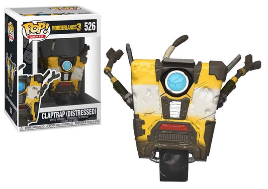 Funko Pop! Borderlands 3 - Claptrap (Distressed) 526 + Pop Protector