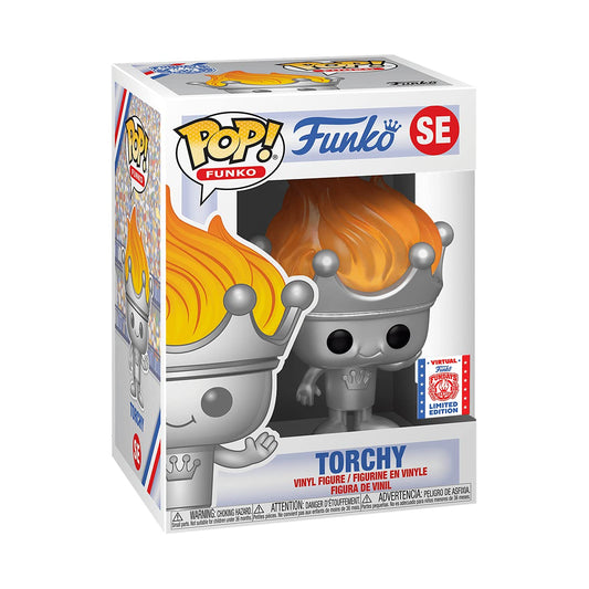 Funko Pop! Torchy SE Virtual Funko Fundays 2021 Games Exclusive Figure + Pop Protector