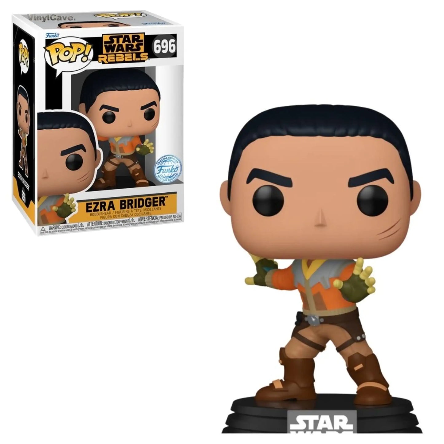 Funko Pop! Star Wars Rebels Ezra Bridger 696 Funko Special Edition + Free Protector