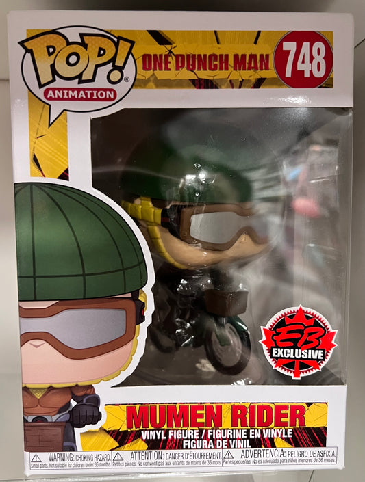 Funko POP! Animation: One Punch Man - Mumen Rider EB Exclusive #748 + PROTECTOR!