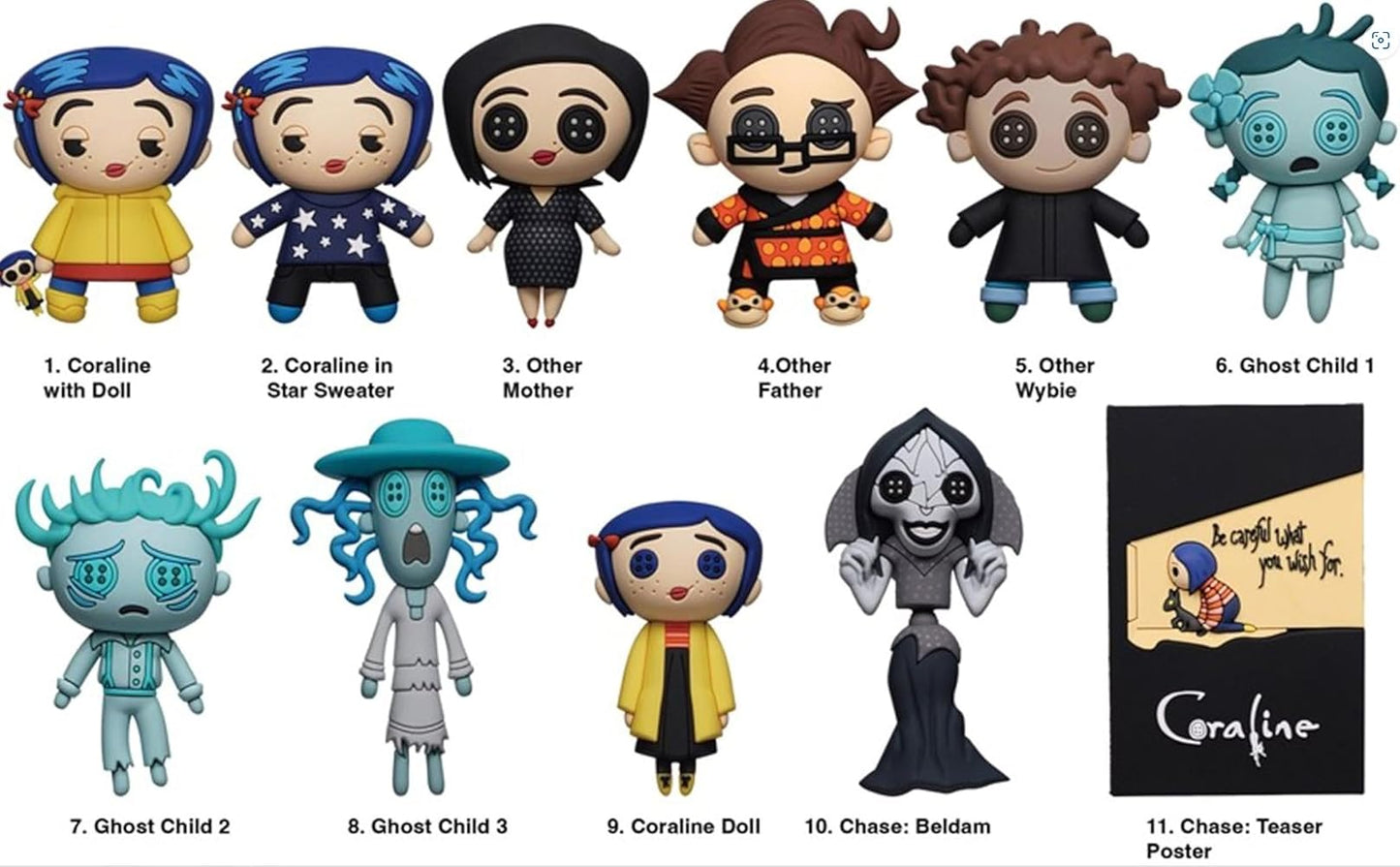 Coraline Series 2 Mystery 3D Foam Figural Bag Clip (One Variation Chosen at Random)
