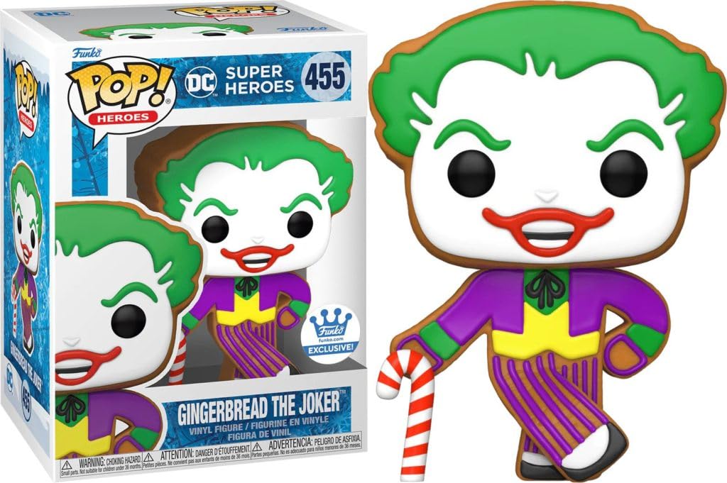 Funko Pop! DC Super Heroes - Gingerbread The Joker 455 Funko Shop Exclusive + Pop Protector