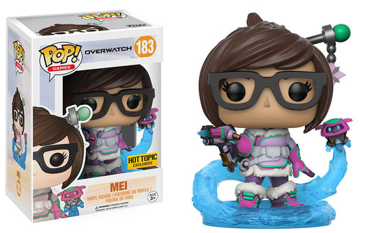 Funko Pop! Overwatch Mei 183 Hot Topic Exclusive + Pop Protector