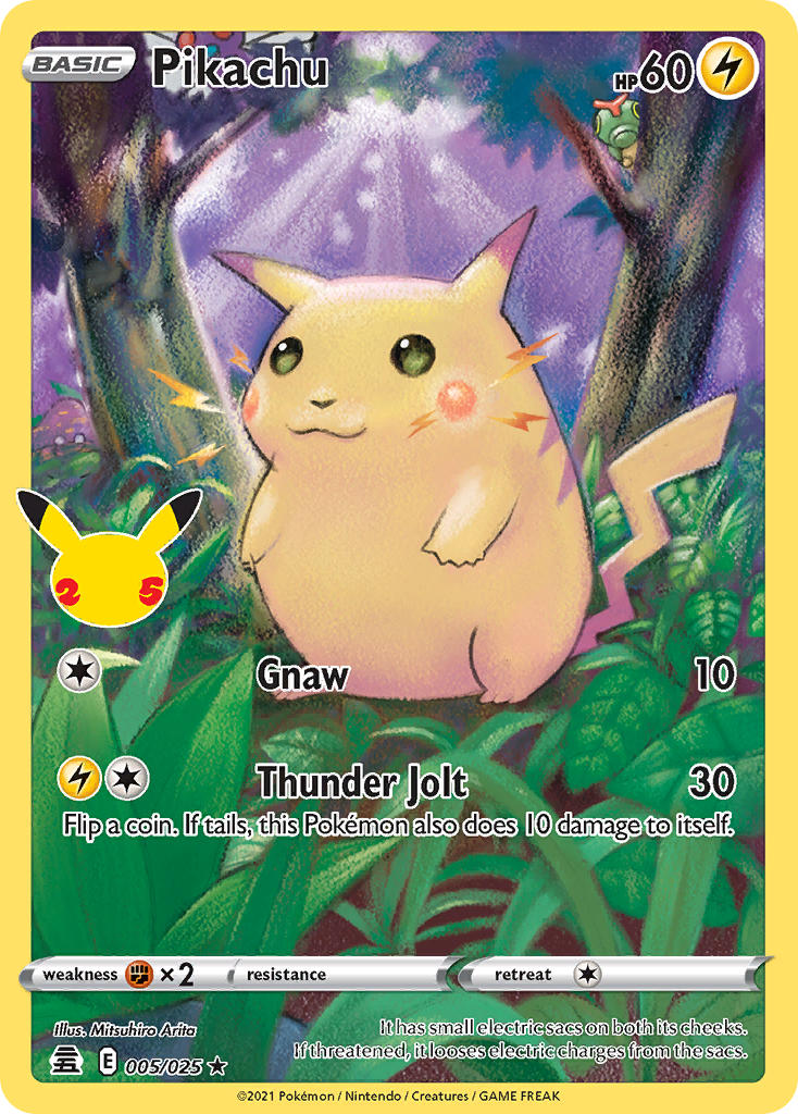 Pokemon TCG! Pikachu 2021 Celebrations #005/025 Holo