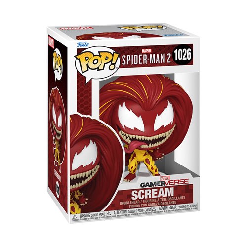 Spider-Man 2 Video Game Scream Funko Pop! Vinyl Figure #1026 + Free Protector