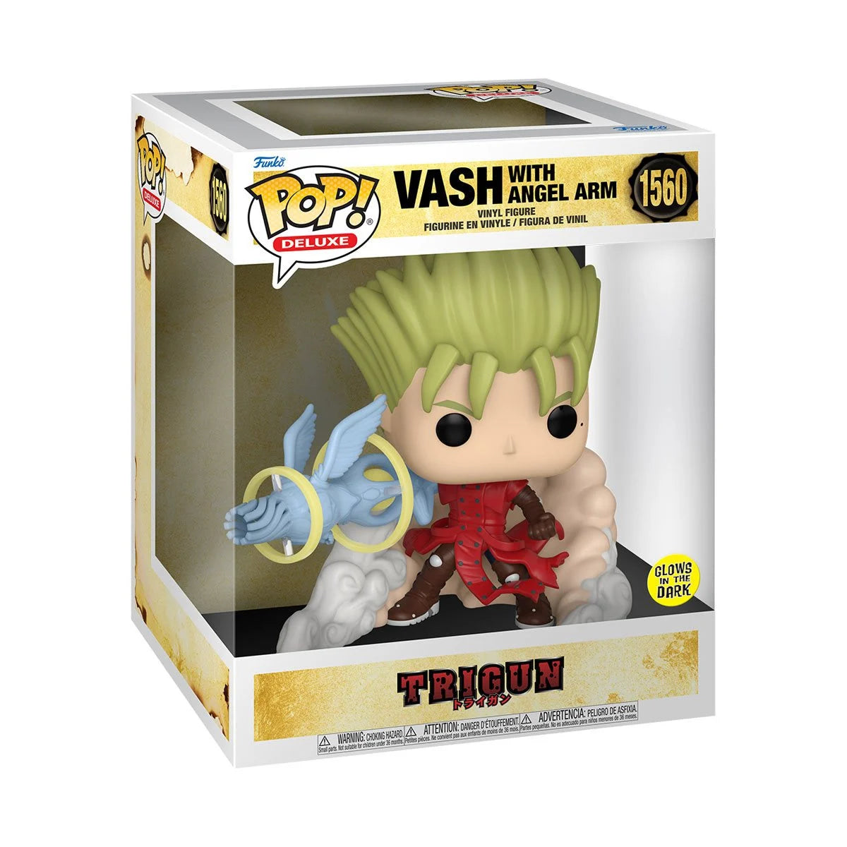 Trigun Vash with Angel Arm Glow-in-the-Dark Deluxe Funko Pop! Vinyl Figure #1560