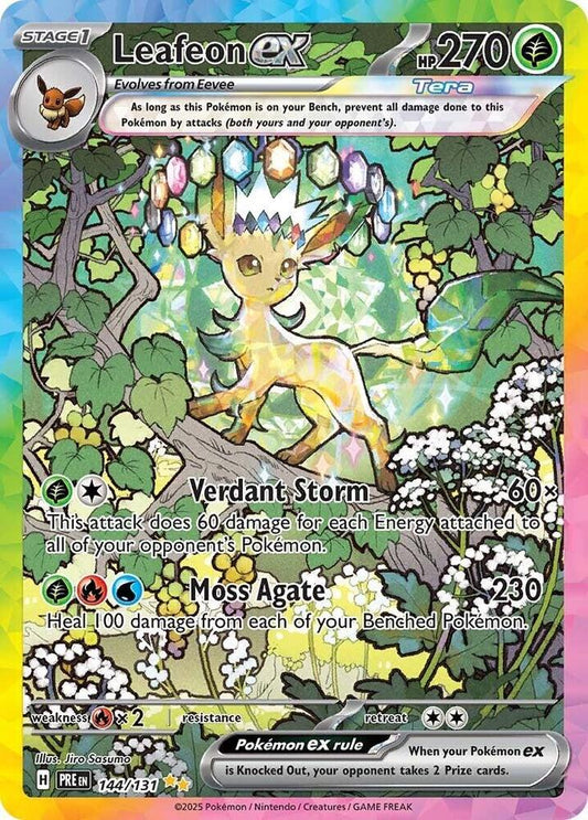 Pokemon TCG! Leafeon ex - 144/131 - SV: Prismatic Evolutions (PRE)