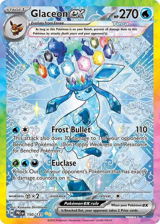 Pokemon TCG! Glaceon ex - 150/131 - SV: Prismatic Evolutions (PRE)