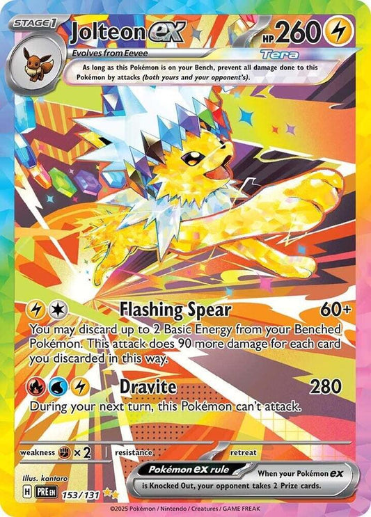 Pokemon TCG! Jolteon ex - 153/131 - SV: Prismatic Evolutions (PRE)