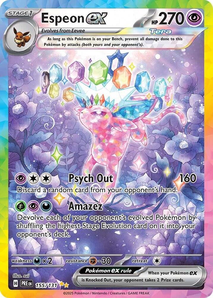 Pokemon TCG! Espeon ex - 155/131 - SV: Prismatic Evolutions (PRE)